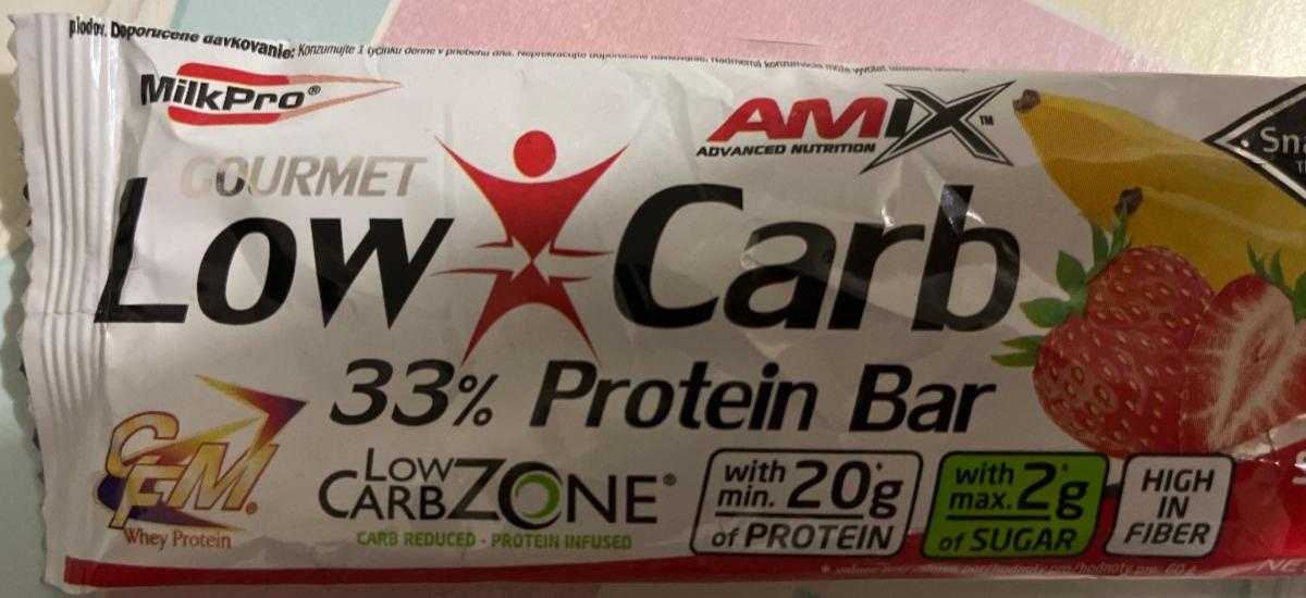 Фото - Low-Carb 33% Protein Bar Strawberry-Banana Amix Nutrition