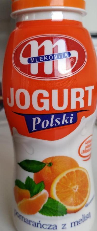 Фото - Польський йогурт Апельсин з мелісою питний Mlekovita