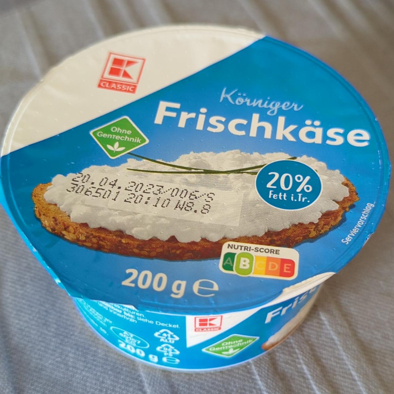 Фото - Сир кисломолочний 20% зернистий Frischkase K-Classic