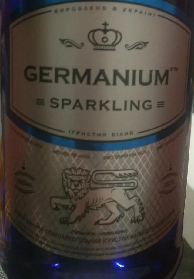 Фото - Напій винний слабоалкогольний ігристий напівсолодкий білий Germanium