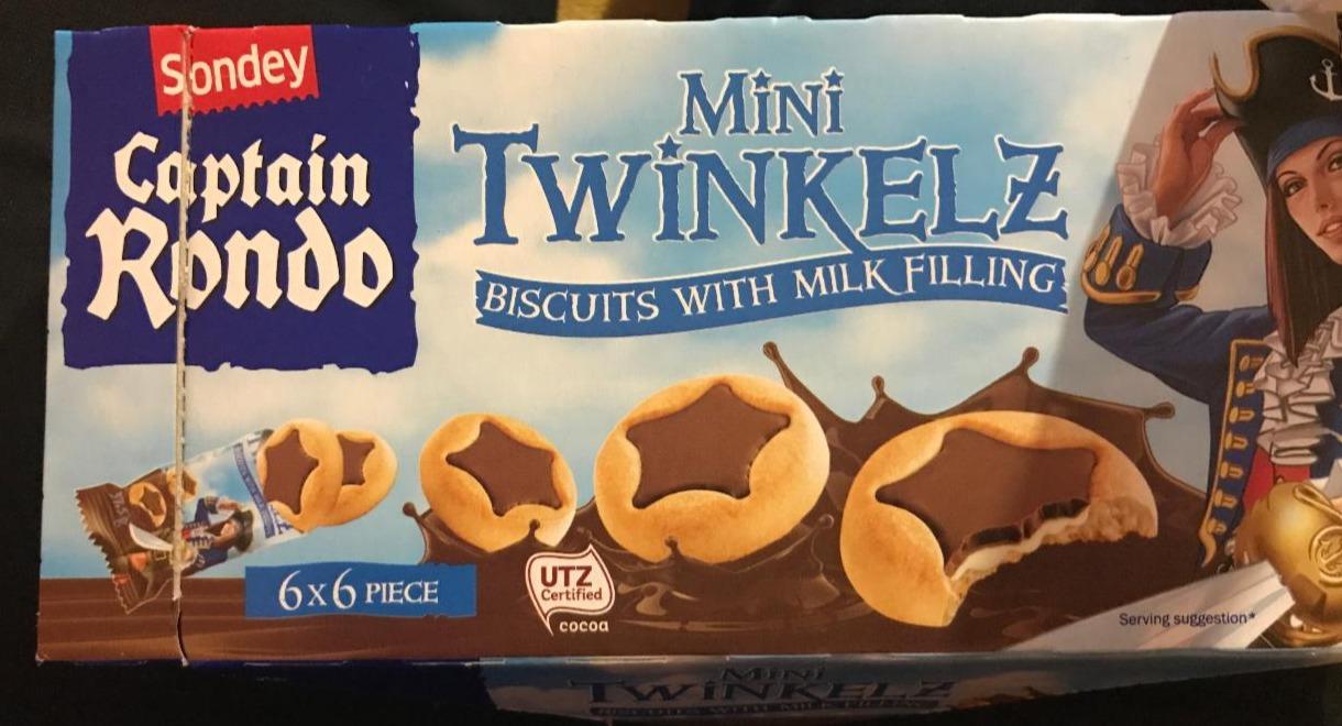 Фото - Captain Rondo Mini twinkelz biscuits with milk filling Sondey