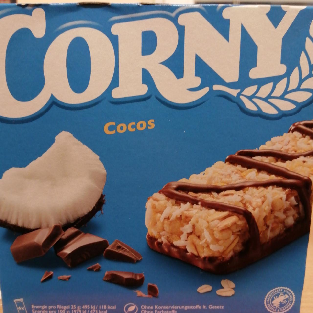 Фото - Батончик злаковий Кокос із молочним шоколадом Corny