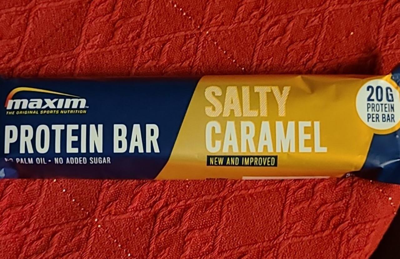 Фото - Батончик протеїновий Salty Caramel Protein Bar Maxim
