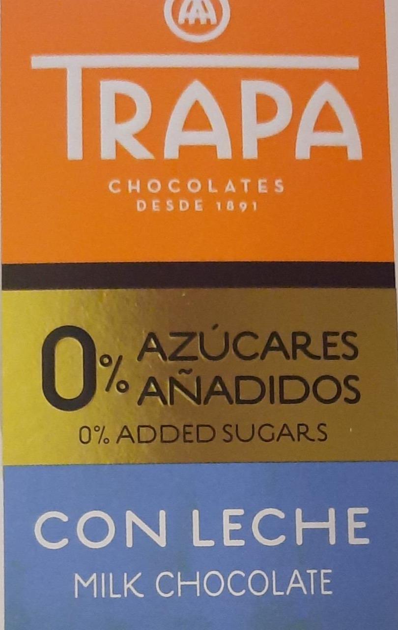 Фото - Молочний шоколад 0% цукру Trapa