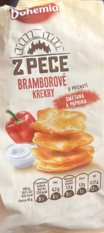 Фото - Z Pece bramborové krekry smetana a paprika Bohemia