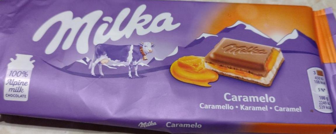 Фото - Шоколад молочний з карамеллю Milka