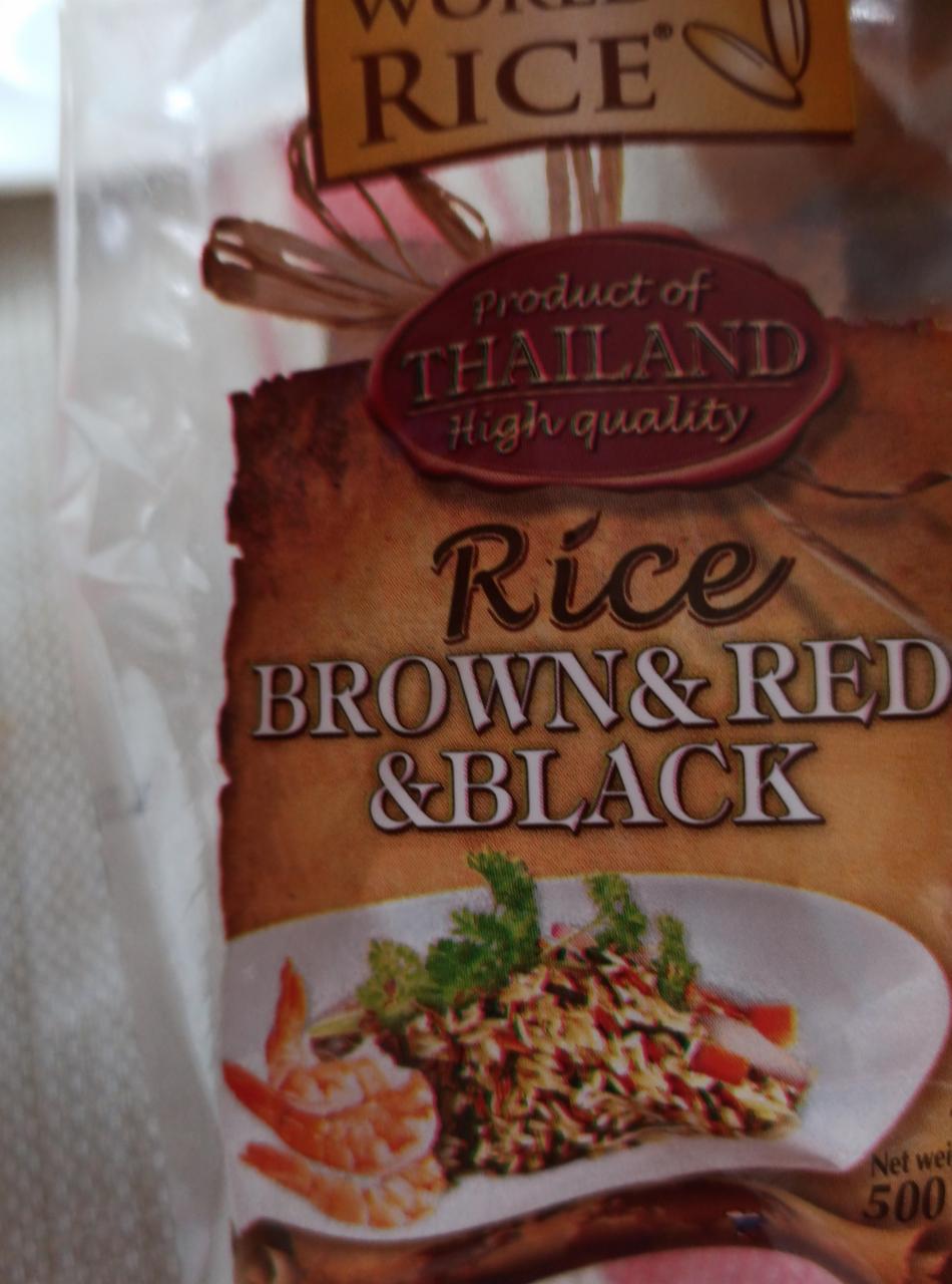 Фото - Суміш рису коричневого з червоним і чорним World's Rice