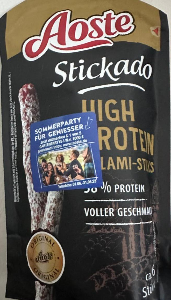 Фото - Палички салямі Stickado з високим вмістом білка Stickado High Protein Salami-Sticks Aoste