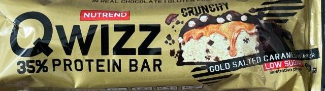 Фото - Tyčinka Qwizz Protein Bar slaný karamel Nutrend