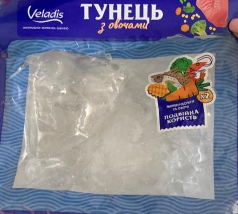 Фото - Тунець заморожений з овочами Veladis