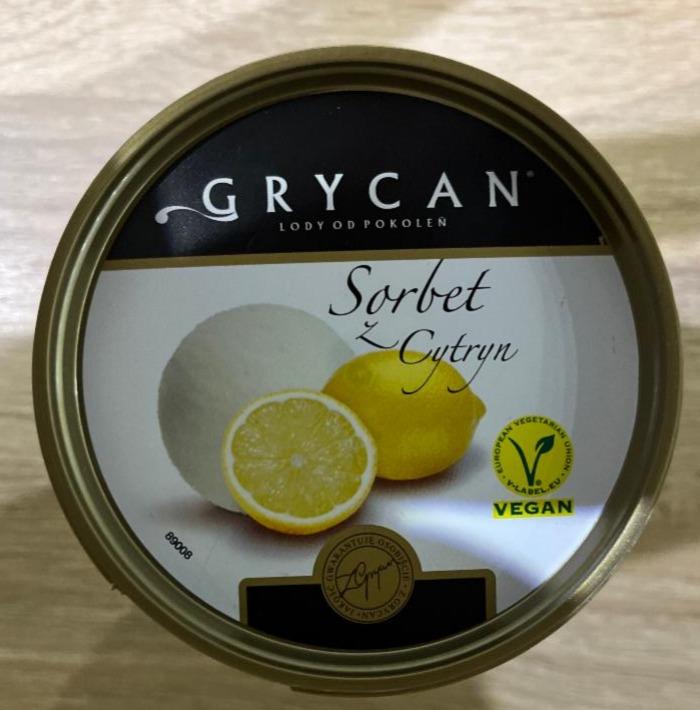 Фото - Морозиво лимонне Sorbet Grycan