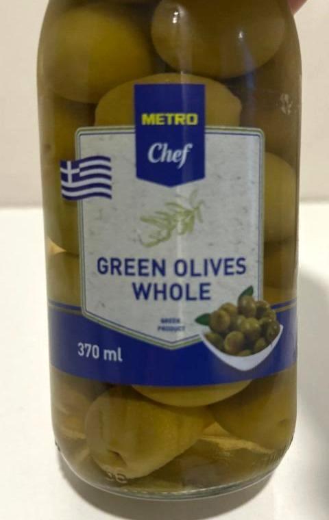 Фото - Оливки зелені з кісточкою Green Olives Whole Metro Chef