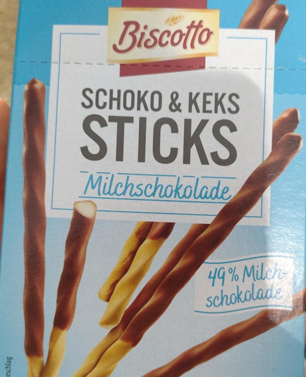 Фото - Schoko & keks sticks 49% milchschokolade Biscotto