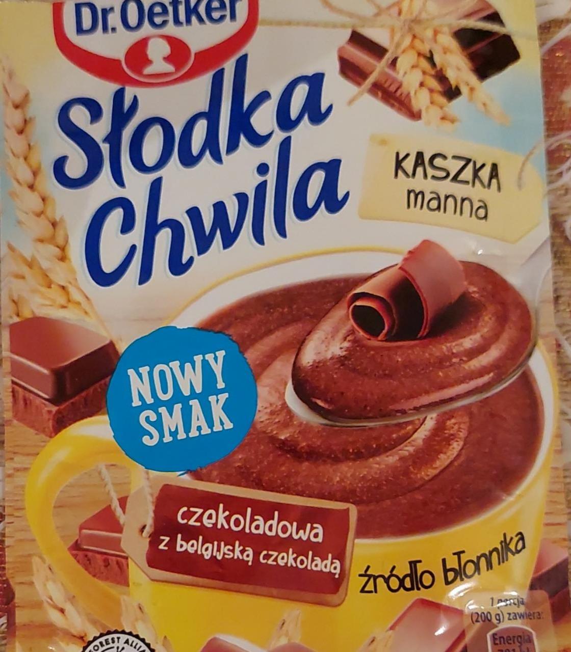 Фото - Каша манна Slodka Chwila з бельгійським шоколадом Dr.Oetker