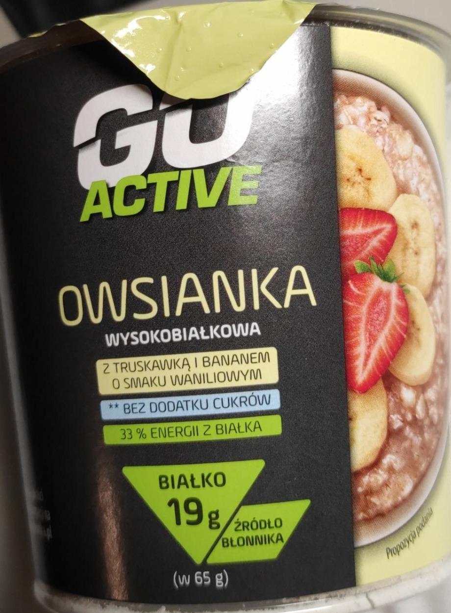Фото - Owsianka wysokobiałkowa z truskawką i bananem o smaku waniliowym Go Active