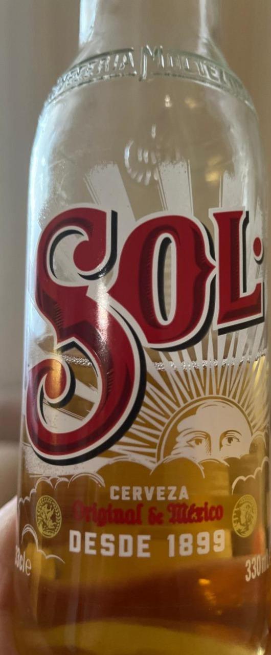 Фото - Пиво 4.5% світле пастеризоване Sol