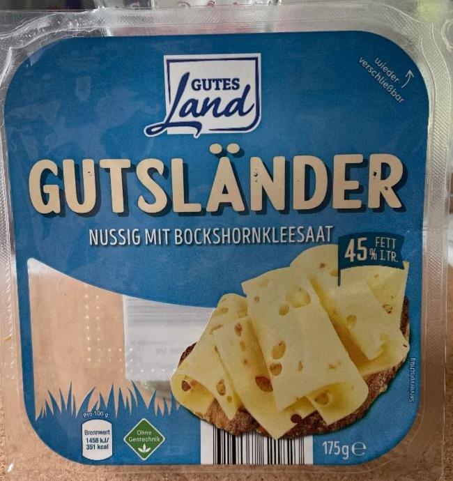 Фото - Gutsländer Käse nussig mit Bockshornkleesat Gutes Land