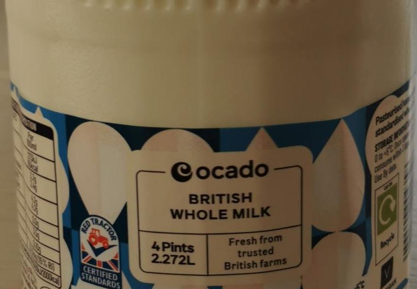 Фото - Британське цільне молоко Ocado