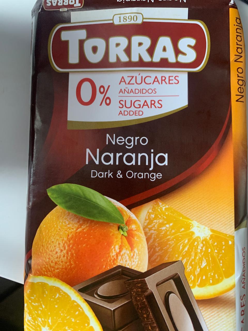 Фото - Шоколад чорний без цукру Dark & Orange Torras