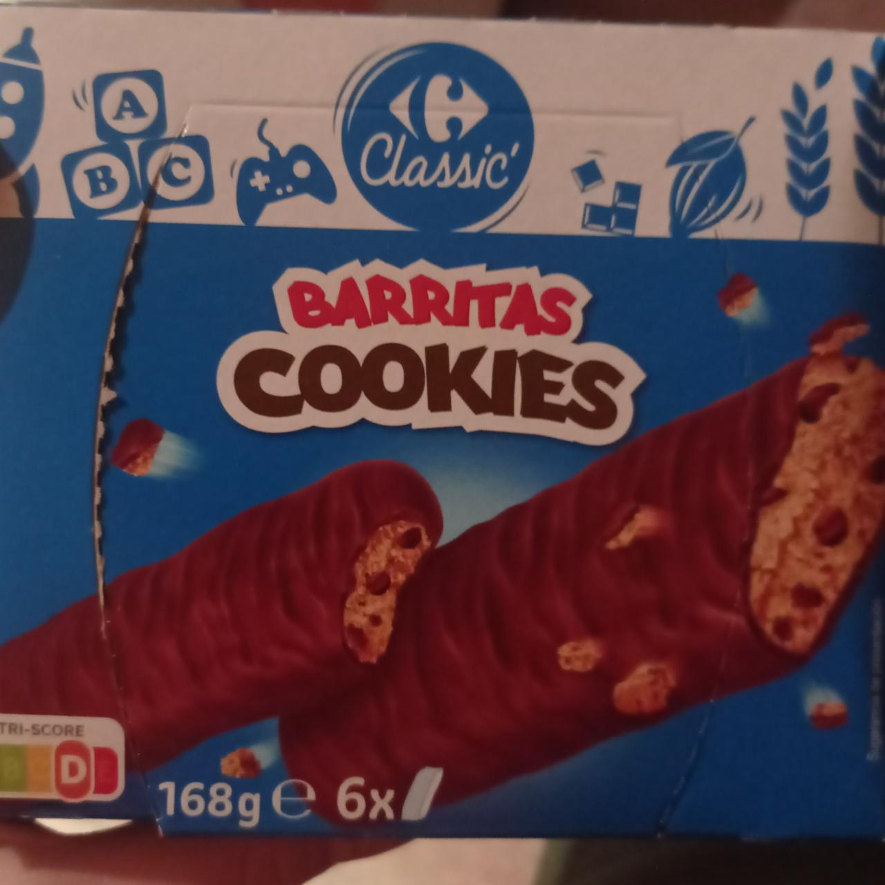Фото - Печиво в шоколаді Barritas Cookies Carrefour