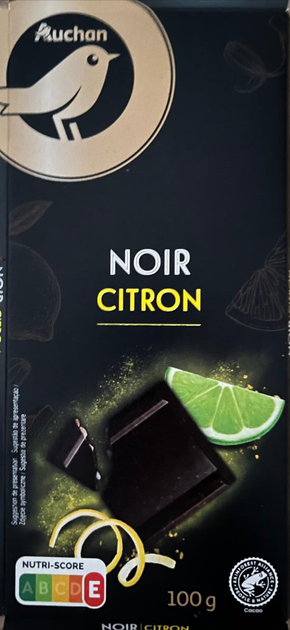 Фото - Шоколад Noir citron Auchan