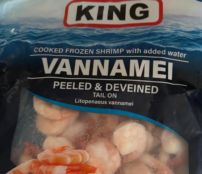 Фото - Креветки Ваннамеі варені морожені очищені з хвостом King