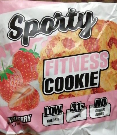 Фото - Печиво Fitness Cookie Strawberry Sporty
