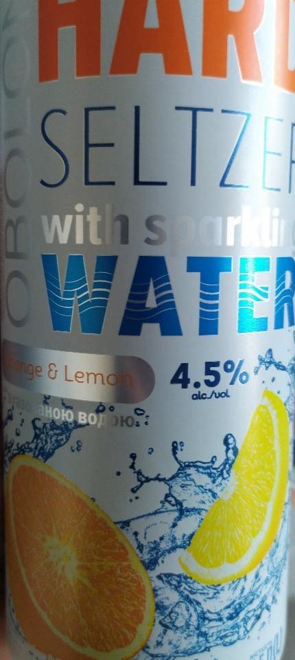 Фото - Напій слабоалкогольний сильногазований 4.5% Hard Seltzer Orange&Lemon Оболонь