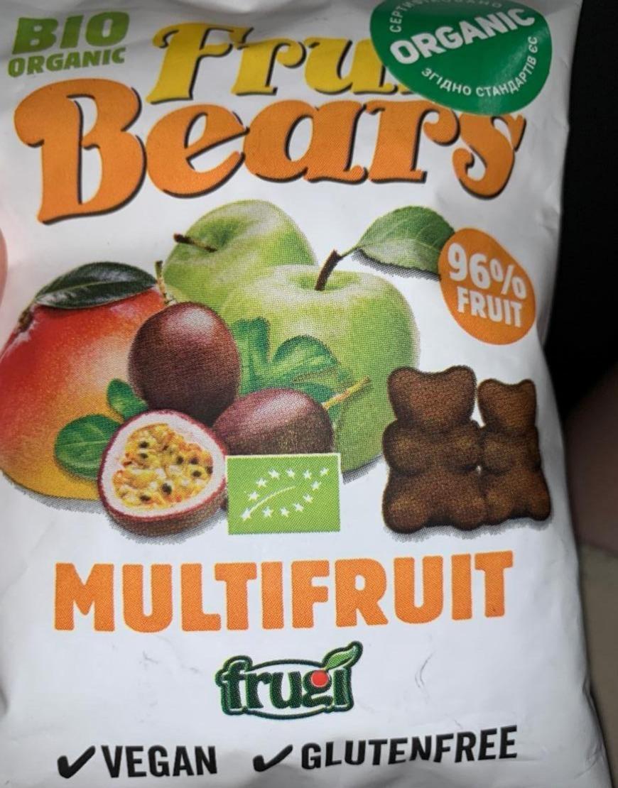 Фото - Цукерки органічні жувальні Fruit Bears зі смаком яблука манго і маракуйї BiOrganic
