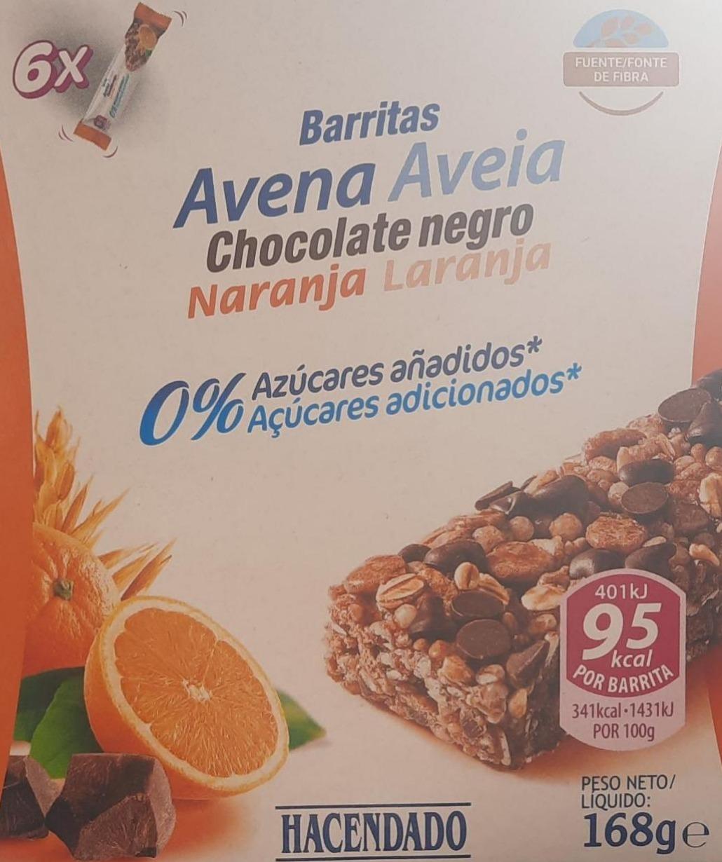 Фото - Батончики Вівсяно-шоколадно-апельсинові з 0% цукру Hacendado