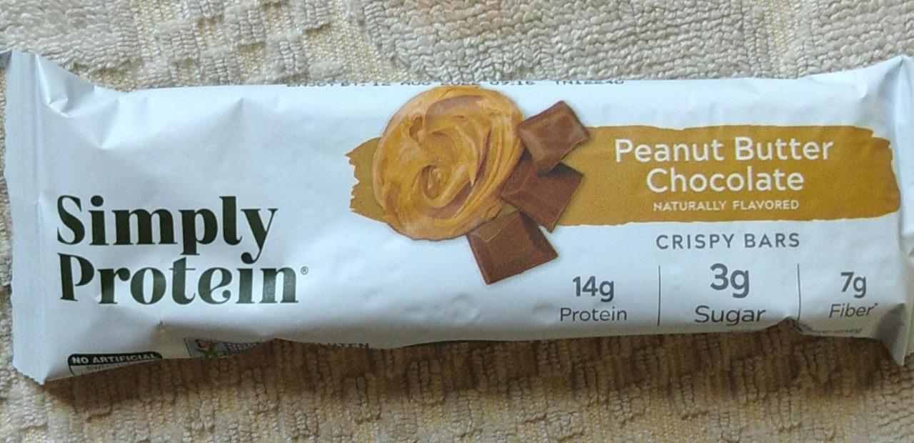 Фото - Батончик протеїновий Peanut Butter Chocolate Simply Protein