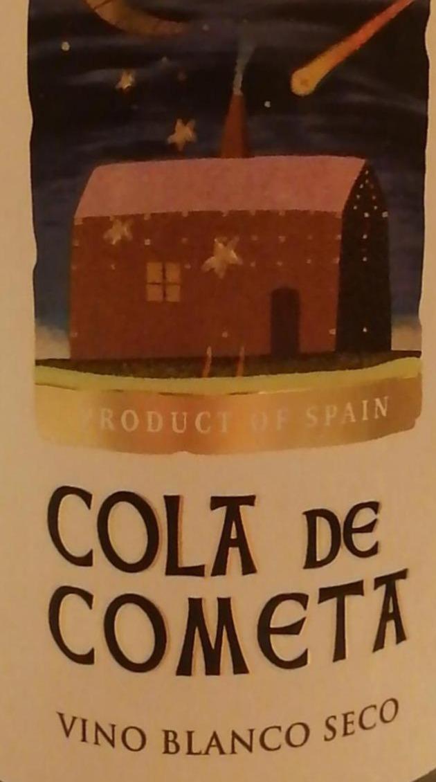Фото - Вино натуральне виноградне біле сухе з білих сортів винограду іспанського походження Cola de Cometa Vicente Gandia