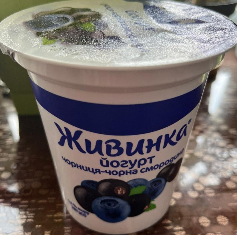 Фото - Йогурт 1.2% Чорниця-чорна смородина Живинка