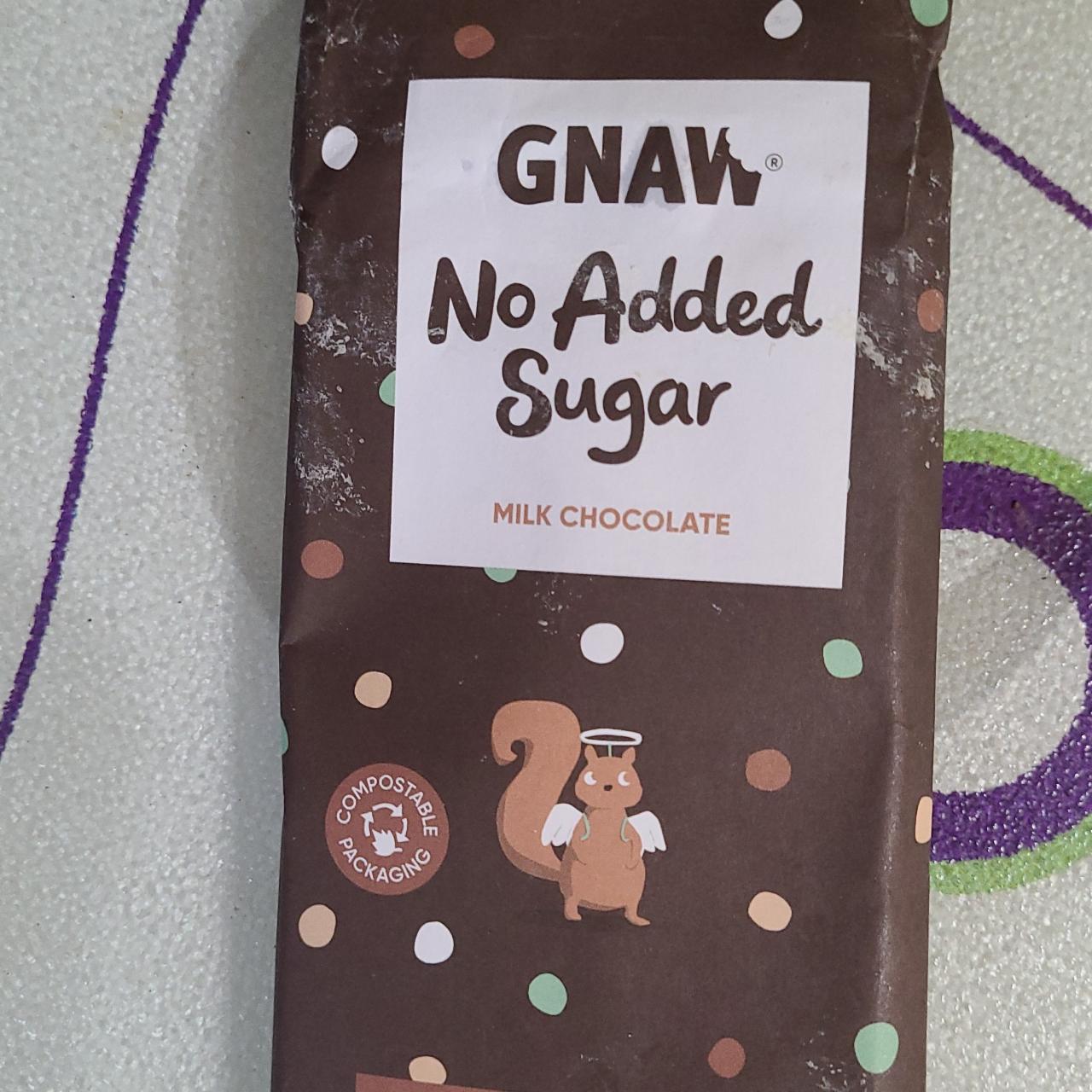 Фото - Шоколад молочний без додання цукру Milk Chocolate Gnaw