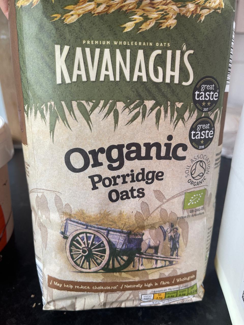 Фото - Вівсяні пластівці Organic Porrige Oats Kavanagh's