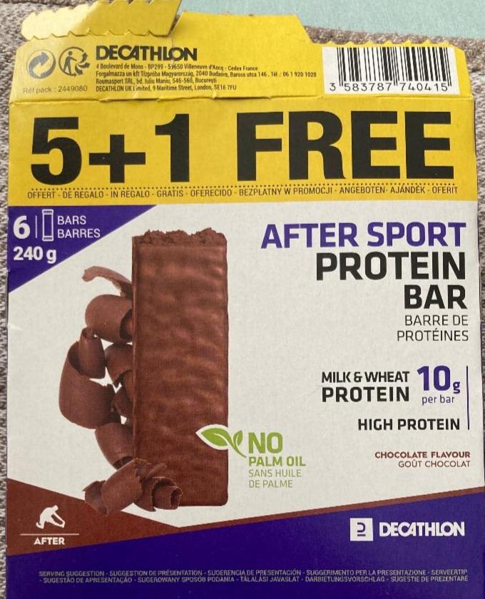 Фото - After sport protein bar Chocolate Decathlon