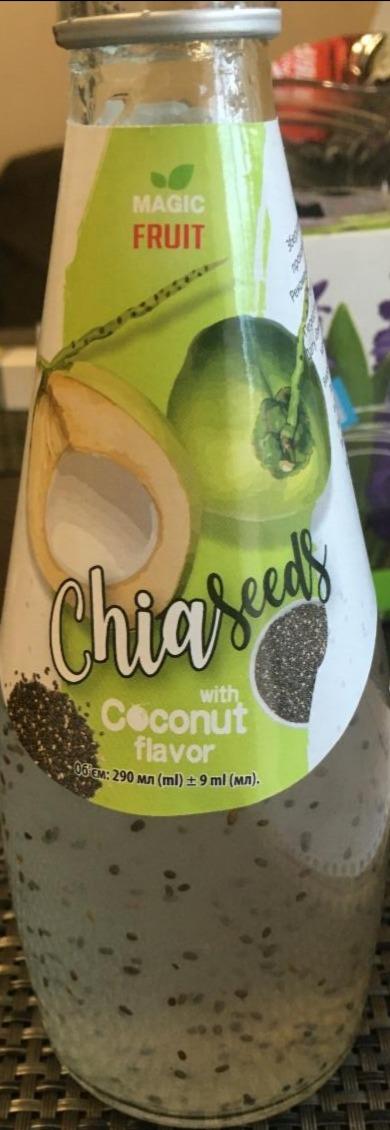 Фото - Напій безалкогольний негазований стерилізований з насінням чіа зі смаком кокосу Chiaseeds