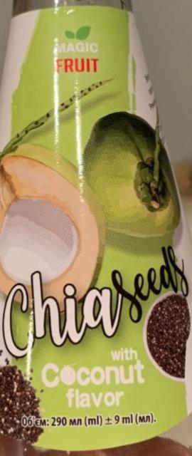 Фото - Напій безалкогольний негазований стерилізований з насінням чіа зі смаком кокосу Chiaseeds