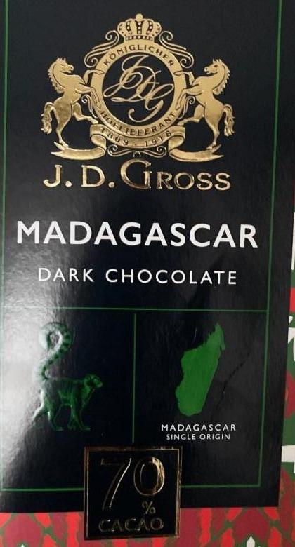 Фото - Шоколад темний Madagascar 70% какао J.D.Gross Lidl