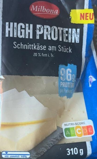 Фото - High Protein Schnittkäse am Stück 20% Fett Milbona