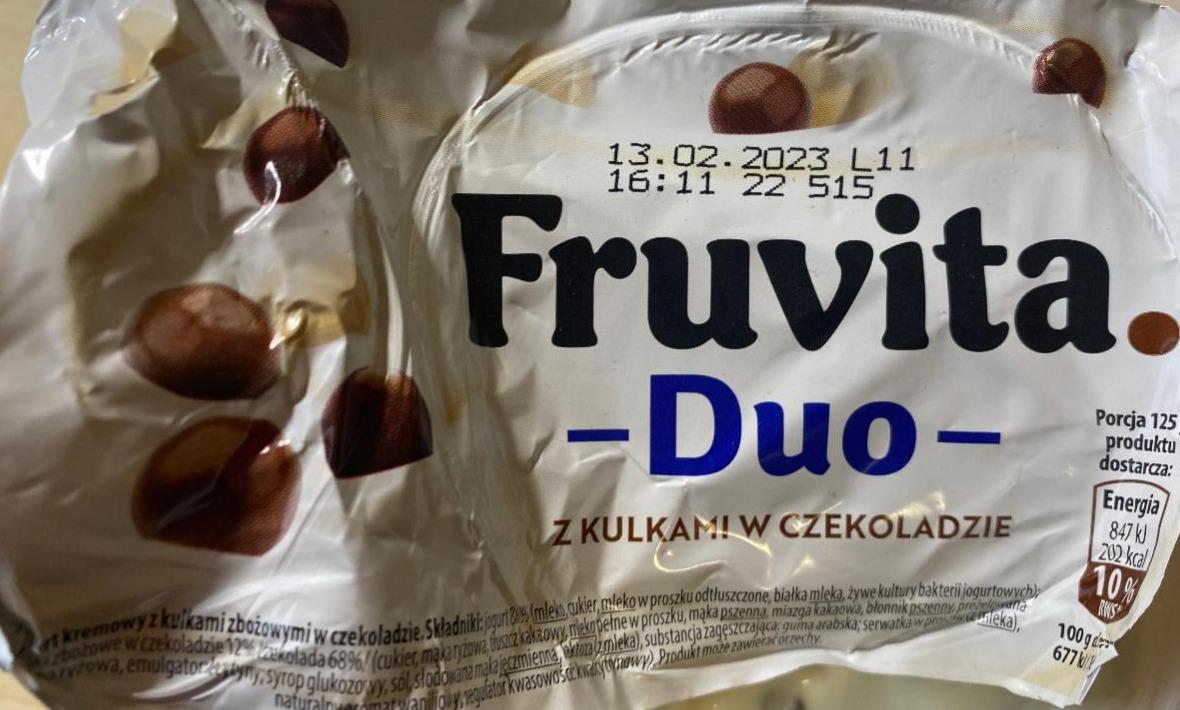 Фото - Йогурт кремовий із зерновими кульками в шоколаді Duo FruVita