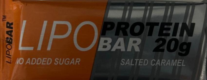 Фото - Батончик протеїновий зі смаком Солона карамель з підсолоджувачами Lipobar