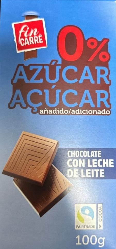 Фото - Chocolate con leche 0% azúcar añadido Fin Carré