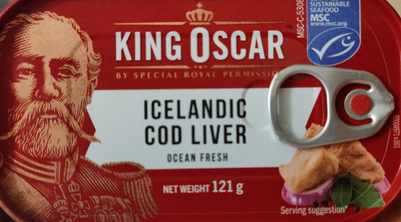 Фото - Печінка тріски натуральна Icelandic Cod Liver King Oscar