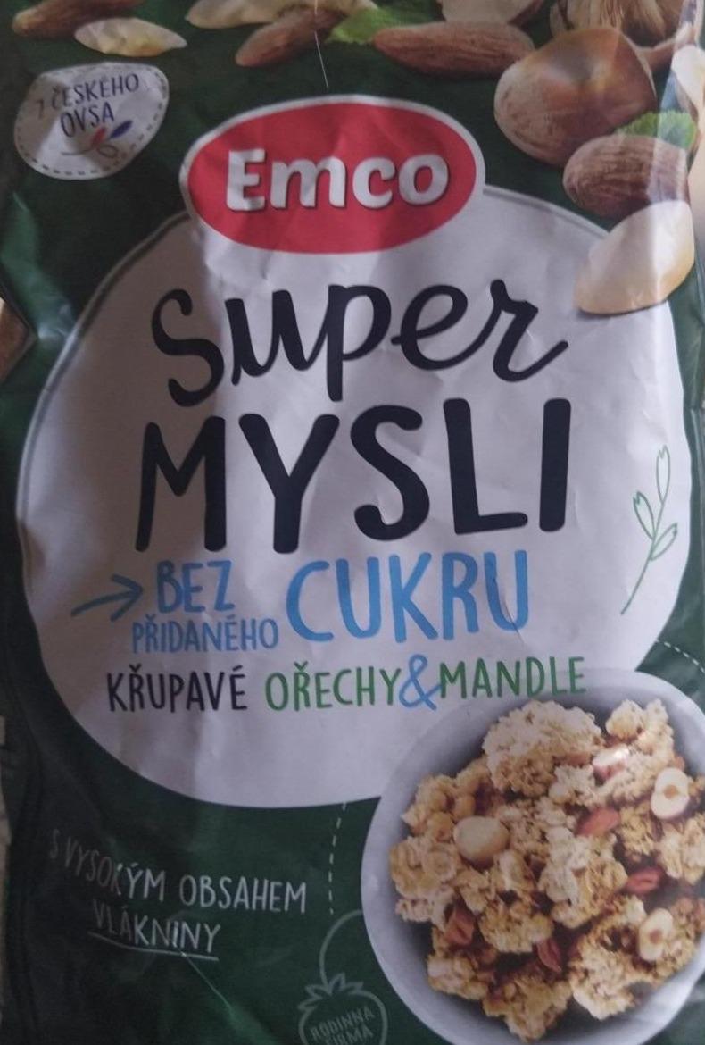 Фото - Super Mysli Bez přidaného cukru křupavé ořechy & mandle Emco