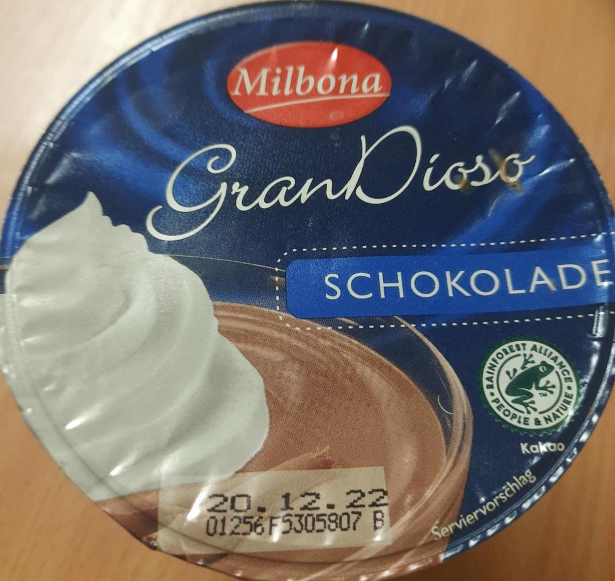 Фото - Шоколадний йогурт GranDioso Milbona