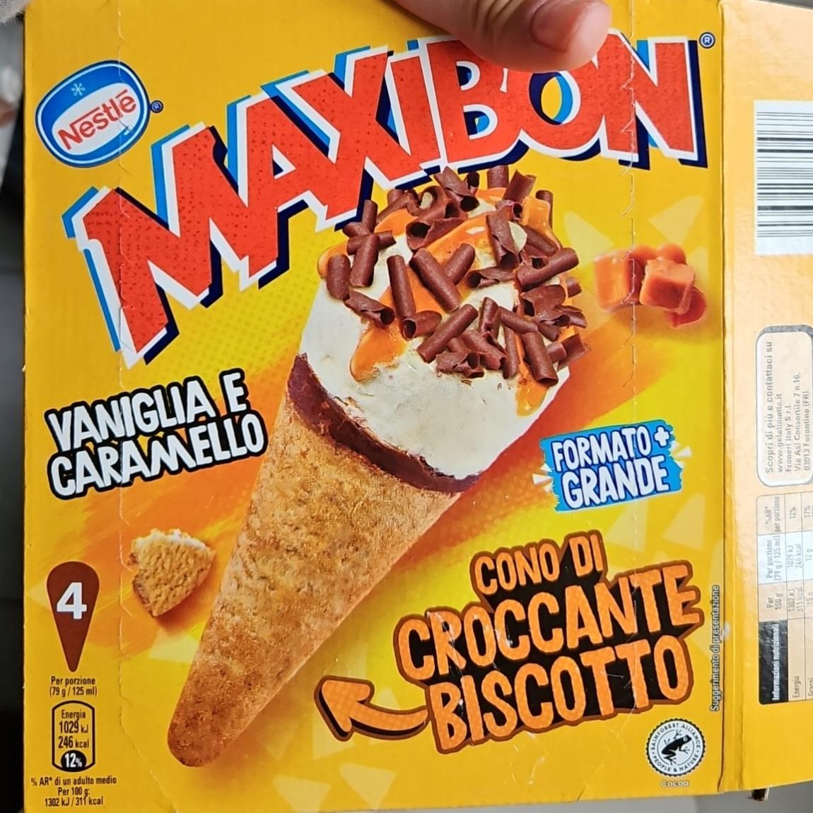 Фото - Maxibon Cono di Croccante Biscotto Vaniglia e Caramello Nestlé