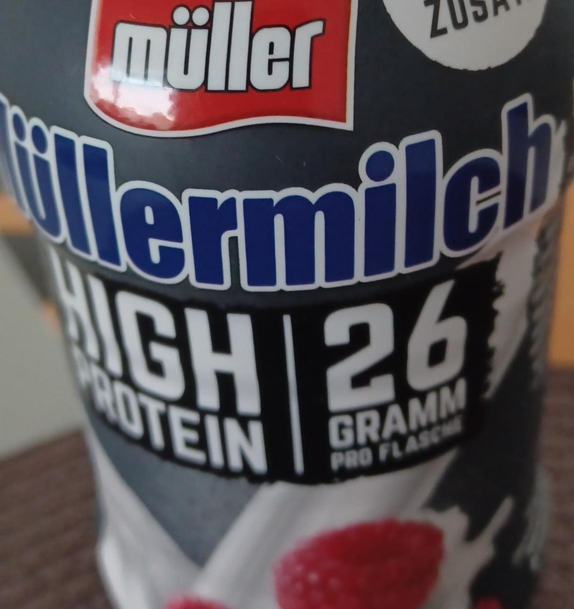Фото - Müllermilch High Protein Himbeer-Geschmack und Kaffee Müller
