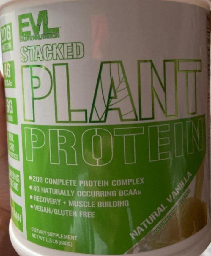 Фото - Stacked Plant Protein Powder All-Natural Vanilla Vegan EVL EVLutionnutrition