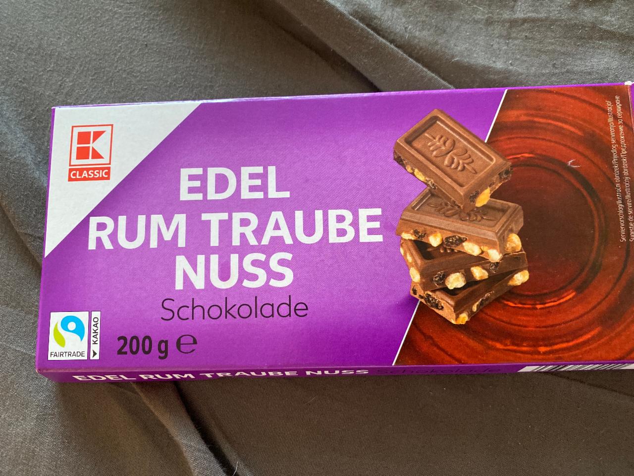 Фото - Шоколад з родзинками та горіхами Edel Rum Traube Nuss K-Classic